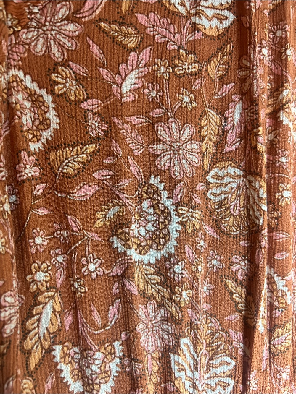Knox Rose Rust Floral Boho Maxi Dress - Picture 7 of 8